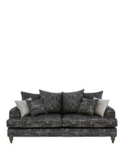 Luxe Collection - Elegance 3-Seater Fabric Scatterback Sofa